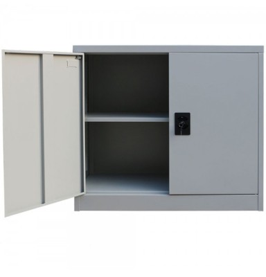Fiset metalic Premium 1 polita+baza, 80x60x35 cm, vopsit gri, 50 kg/polita, inchidere 3 puncte, neasamblat, PLUS foto