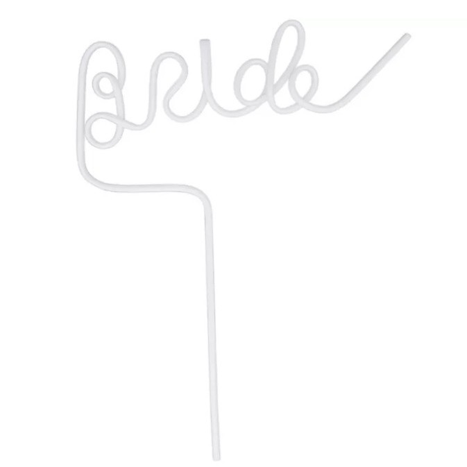 Pai de plastic, flippy, model bride, tematica nunta, diametru 0.5 cm, alb