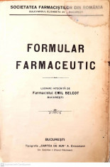Formular farmaceutic (1921) foto