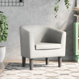 VidaXL Fotoliu tip cuvă, alb, piele ecologică 356488