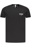 Cumpara ieftin ACCADEMIA MILITARE Tricou barbati din bumbac, cu mini imprimeu, Regular fit, Negru, S