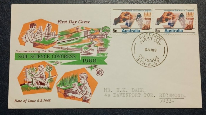 Australia 1968 - congres anilazarea solului, FDC circulata