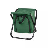 Scaun pliabil, gradina, camping, pescuit, cu geanta termoizolanta, verde, max 150 kg, 32x27x34 cm, Strend Pro