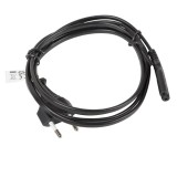 Cablu de alimentare TV / radiocasetofon, lungime 1.8m, VDE, Lanberg 40981, Euro, CEE 7/16 la IEC 320 C7, 2 pini, 10A, negru