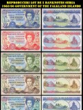 Reproduceri lot de 5 Banknotes seria 1983 Falkland Islands