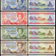 Reproduceri lot de 5 Banknotes seria 1983 Falkland Islands