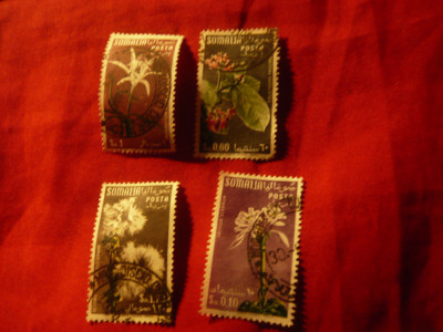 Serie mica Somalia Italiana 1955 - Flora , 4 valori stampilate foto