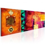 Cumpara ieftin Tablou - Orange Abstraction 120x40 cm