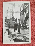 Fotografie Dan Georgescu cu Mr. Padeev ziarist american pe Santierul Portile de Fier, 1969