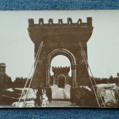 533 - Craiova Parcul Bibescu podul suspendat si turnul carte postala necirculata