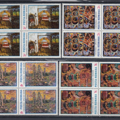 ROMANIA 1985 LP 1131 REPRODUCERI DE ARTA ION TUCULESCU BLOCURI DE 4 TIMBRE MNH