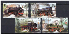 Trenuri, locomotive, Polonia, 2002, MNH** foto