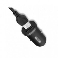 Incarcator Auto cu cablu Type-C XO-TZ08, 2.1A, 2 X USB, Negru, Blister