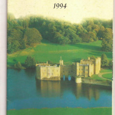Anglia - Pliant turistic - Leeds Castle, Maidston in Kent, anii 90