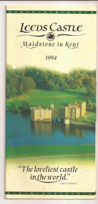 Anglia - Pliant turistic - Leeds Castle, Maidston in Kent, anii 90 foto