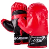 Mănuși Box Copii, Sportshero, Roșu și Negru, Oem