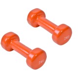Set 2 greutate fitness, model gantera, 2 x 2kg, portocaliu, 16,5 cm