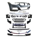 Set bara fata BMW Seria 3, 01.202015, grunduit, de vopsit; type M-Performance; cu grile inferioare, cu spoiler; cu conducte de aer cu frana; cu