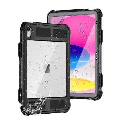 Husa pentru iPad 10 (2022) 10.9 - ShellBox Waterproof IP68 - Black foto
