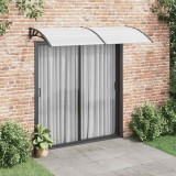 Copertina Usa/Fereastra 240x100cm vidaXL, Policarbonat, Negru, Protectie Intemperii