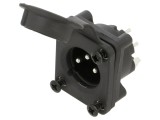 Conector XLR AMPHENOL 3 pini IP65 soclu tată AXS 15A 133V lipire