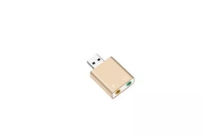 Adaptor USB 2.0 - 2x3.5 mm Jack placa de sunet audio 7.1 virtual aluminiu Well foto