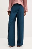 MAX&amp;Co. pantaloni culoarea turcoaz, lat, high waist, 2526136081200