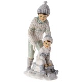 Cumpara ieftin Figurina Xmas Dad Child din rasina 11 cm x 8 cm x 21 cm, Iliadis Alexandros