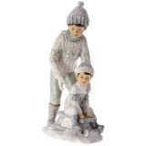 Figurina Xmas Dad Child din rasina 11 cm x 8 cm x 21 cm