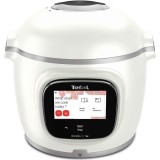 Multicooker inteligent cu gatire sub presiune Tefal Cook4me Touch Pro CY9441F2, 1600W, capacitate vas ceramic antiaderent 6L, 15 programe de gatire, W