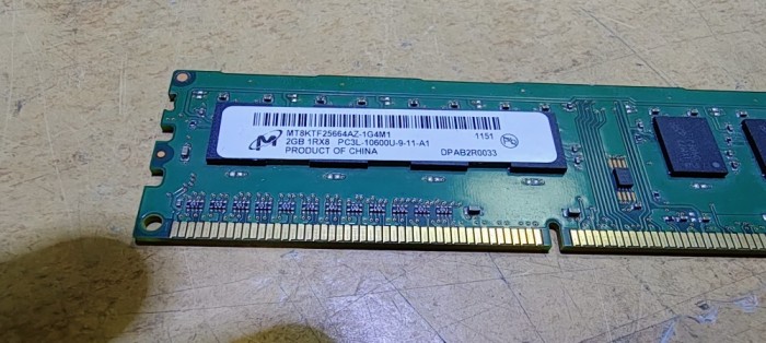 Ram PC Micron 2GB DDR3 PC3L-10600U MT5KTF25664AZ-1G4M1