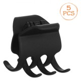 Set Clame Păr, Negre Mate, 3.5 cm, 5 Bucăți, Oem