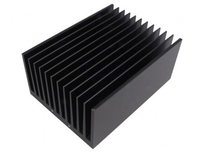 Radiator extrudat negru 150mm x 112mm foto