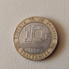 Franța - 10 francs / franci (1989) monedă s047