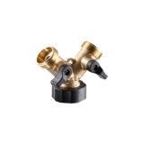 Conector 2 cai 3/4 din alama Top Garden pentru furtun si robinet