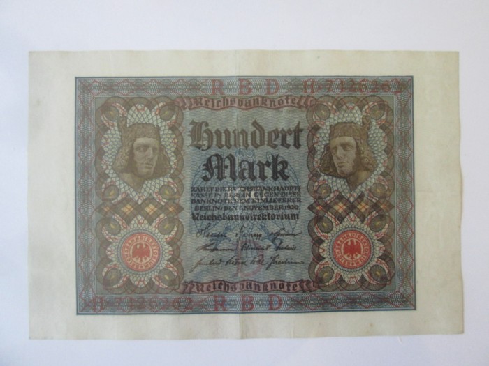 Germania 100 Mark 1920 aUNC