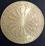 (A1033) MONEDA DIN ARGINT GERMANIA - 10 MARK 1972, LIT. J, OLIMPIADA DE LA MUNCHEN, Europa