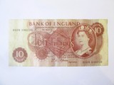 Marea Britanie/Anglia 10 Shillings 1966,bancnota din imagini