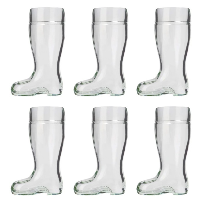 Biergl&auml;ser, Bierstiefel 6er Set - 1 Liter