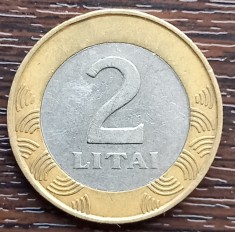 (M2098) MONEDA LITUANIA - 2 LITAI 1999, BIMETALICA foto