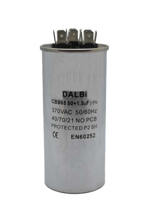 Condensator Pornire Motor, CBB65, 50+1.5uF(MFD) - 370 VAC