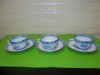PORTELAN de colectie BAVARIA China Blau , trei cesti , anii 1950, Seturi