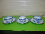 PORTELAN de colectie BAVARIA China Blau , trei cesti , anii 1950, Seturi