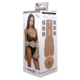 Masturbator manual FLESHLIGHT GIRLS Autumn Falls, canal texturat pentru simulare vaginală realistă, lungime 25 cm, alb