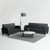 VidaXL Set canapea 2 buc. Piele artificială Negru