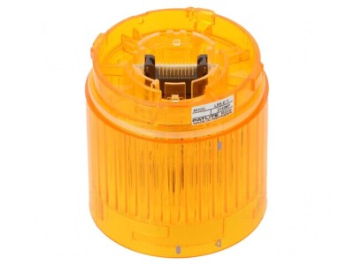 Semnalizator LED Ambră 24VDC IP65 50mm foto