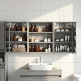 vidaXL Set dulap baie cu raft 3 pcs 100 x 10,5 x 50 cm Lemn compozit 3403685