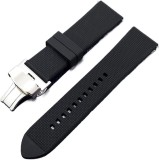 Cumpara ieftin Curea Universală din Silicon cu Cataramă Fluture din Oțel &ndash; 18/20/22/24 mm