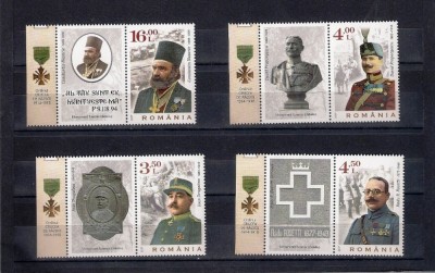 ROMANIA 2017 - GLORIE EROILOR PRIMULUI RAZBOI MONDIAL, VINIETA, MNH - LP 2174a foto