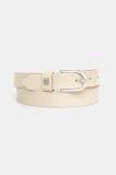 HUGO curea de piele femei, culoarea bej, 50536866